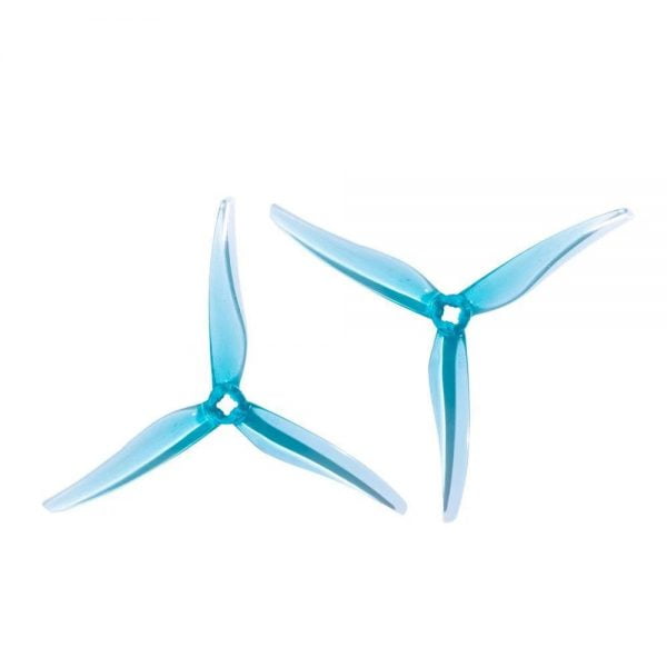 Gemfan Hurricane SL 5125 3-Blade Propeller (1.5mm Shaft - Set of 4)- Clear Blue