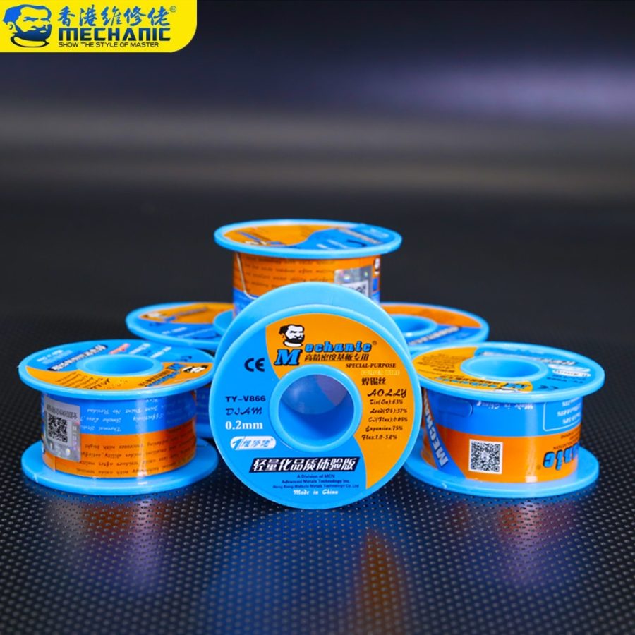 MECHANIC TY-V866 series 183℃ 40g low temperature solder wire 0.2mm-1.0mm 1